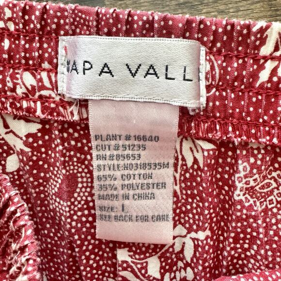 Napa Valley Red/White Tiered Ruffle Flowy Maxi Skirt ~ Size Large ~ Cotton Blend - Picture 6 of 11